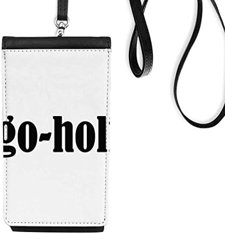 Stilska riječ Ego-Holic Art Deco poklon modni telefon novčanik torbica Viseća mobilne torbice Crni džep