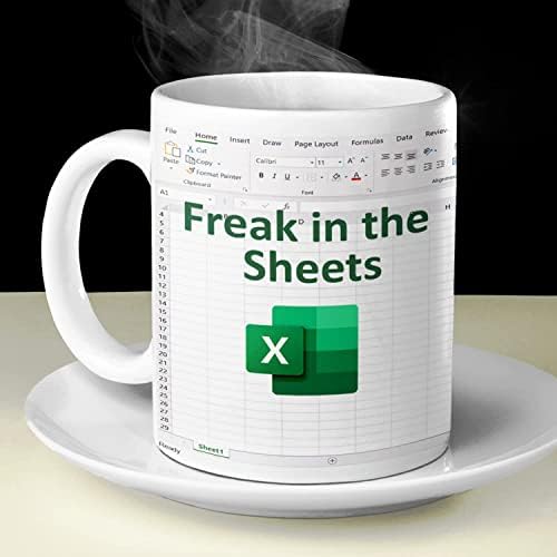 bayyevpu proračunska tablica Excel šolja za kafu, smiješni pokloni za žene muškarce šolja pokloni za šefa