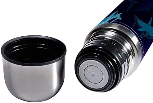 SDFSDFSD 17 oz Vakuum izolirane boce od nehrđajućeg čelika Sportska kavana Travel Milica Frish Originalna koža Zamotana BPA Besplatno, mornarsko plavo morsko morsko uzorak Plivanje