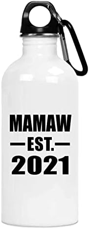 DesignSify MAMAW est. 2021, 20oz Vodena boca od nehrđajućeg čelika Izolirani prevoz, pokloni za rođendan