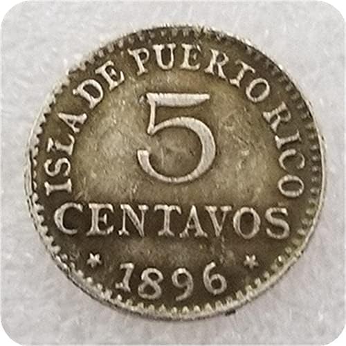 Starinski zanati Puerto Rico 1896 Spoljni prigodni novčić srebrni dolar