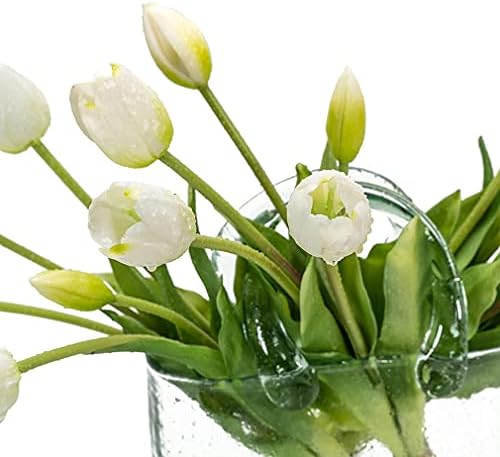 Duyone 15pcs Umjetni tulipovi Cvijeće Real Touch Lažni buket lateksa za kancelariju za svadbenu zabavu Početna