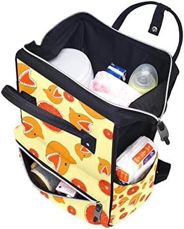 Guerotkr putnički ruksak, vrećica za pelene, ruksačke torbe za pelene, narančasti riblje uzorak