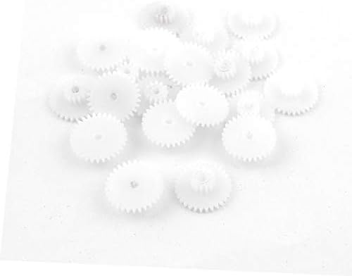 X-dree 20 kom bijeli plastični električni dvoslojni slojevi 16mm Ging greak s dijagrama na Dia (Doppi Ingranaggi Elettrici u Plaštica Bianca da 20 Pezzi Con Diametro 16mm