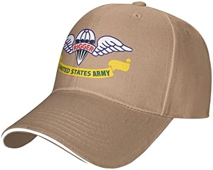 Američka vojska padobranska križa krila Wing značka Wo txt bejzbol kapa sendvič kapice podesivi kapu za kapu castet crna