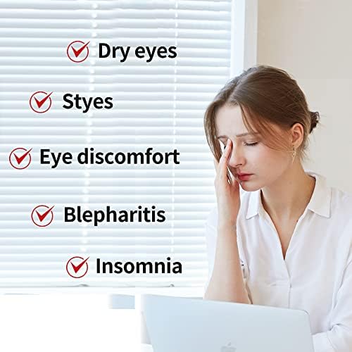 Tkanina za oči za ublažavanje umota za oči ublažite stres suhog sindroma sindroma pare za očnu masku za oči za Xeroma, jednu veličinu, 1.0 brojeva