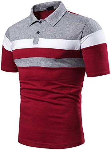 Xxbr muške polo majice s kratkim rukavima prugaste rukave Classic Fit casual polo golf majica sa džepnim