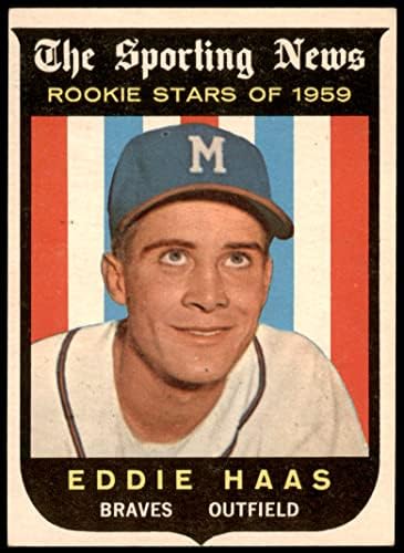 1959 TOPPS # 126 Eddie Haas Milwaukee Braves ex / mt Hrabres