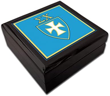 Grčkolife.Store Sigma CHI Bratstvo savladajte kutiju drvene ukrasne kutije sa poklopcima za kućno dekorsko