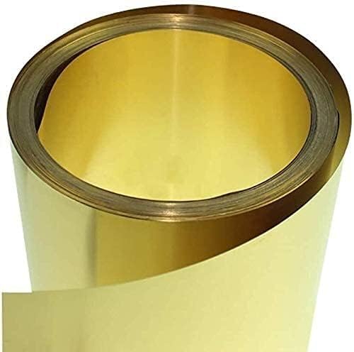 SYZHIWUJIA metalna bakrena folija čista bakrena folija Mesingani Lim Zlatni Film folija ploča H62 DIY eksperiment Debljina lima 1mm, duga 1000mm / 39. 3inch mesing ploča mesing ploča