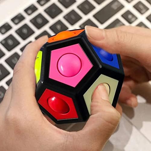 Ujgyh Rainbow Ball Dekompresija Obrazovna igračka Magics Lop sa 12 rupa Rainbow Kugla kugla kugla za puzzle kockice razvija desni mozak Poboljšajte koncentraciju 1 2 3 za djecu