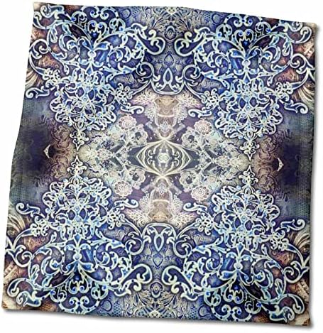 3Droza Florene apstraktne obrasce - Kraljevska plava tradicija - ručnici