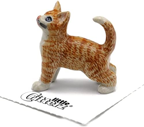 Mala Critterz Cat - Orange Tiger Cat Ginger - Dekoracija Početna Dekor Minijatura životinja Minijatura za