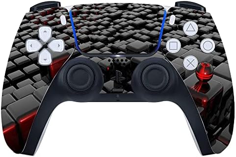 Gadgeti omotajte ispisanu vinil naljepnicu kože samo za Sony Playstation 5 PS5 kontroler-crvene crne kocke