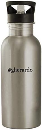 Knick Klack pokloni gherardo - 20oz boca vode od nehrđajućeg čelika, srebro