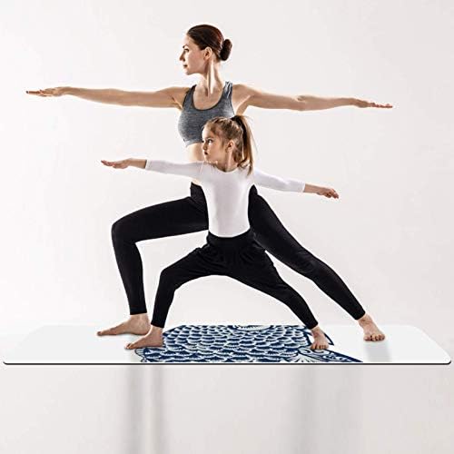 Unicey plavo-bijela porculanska ptica debela neklizajuća Vježba & amp; fitnes 1/4 prostirka za jogu za Yoga Pilates & amp; vježba za fitnes na podu