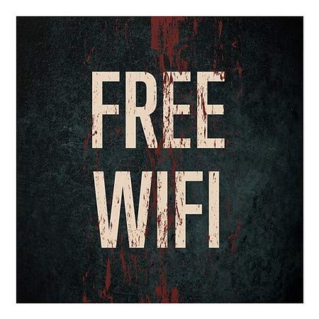 CGsignLab | Free WiFi -Ghost star hrst Cling Cling | 24 x24