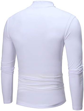 Xxbr 2022 nove muške majice s dugim rukavima Slim Fit Basic Tee vrhovi mock vrat pune boje Turtleneck Ležerne
