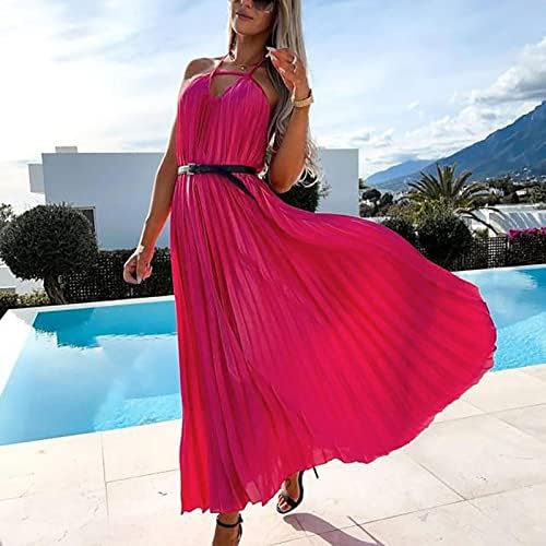 FQZWONG Ljetne haljine za žene 2023 Ležerne u trendovskim party klub Duge sunčane haljine Maxi Sexy Vintage