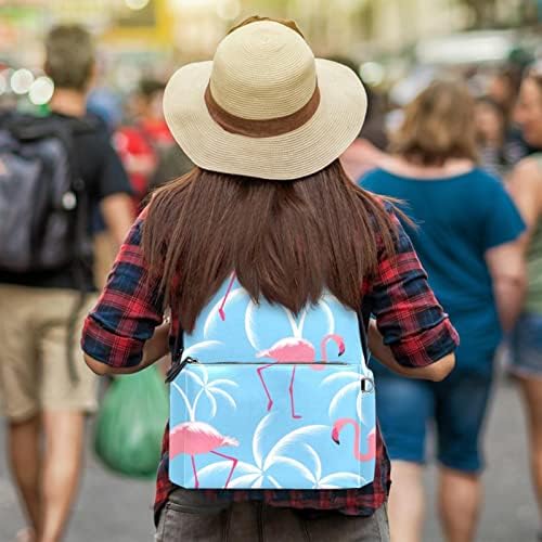 Tbouobt kožna putni ruksak lagan laptop casual ruksak za žene muškarci, crtani film Flamingo Coconut