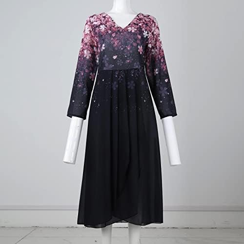 Džemper za žene za žene 2022 Modni V-izrez Haljina Večernja haljina šifon nepravilna haljina Klint koktel