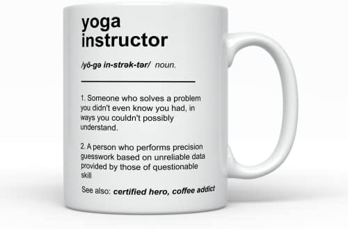 Šolja za kafu instruktora joge, smiješni pokloni za najboljeg učitelja joge ikada, za muškarce za žene Poklon