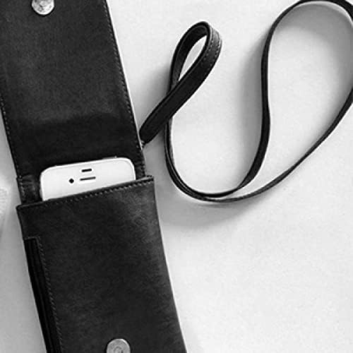 Utikač za punjenje kabela crna uzorka Telefon novčanik torbica Viseće mobilne torbice Crni džep