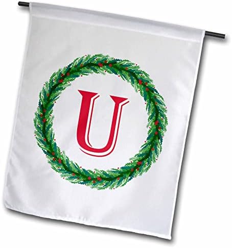 3Droza božićni vijenac monogram u crvenoj početnoj, SM3DR - zastave