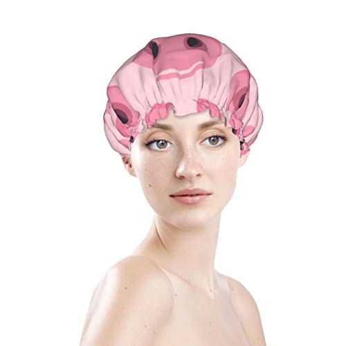 Žene za višekratnu tehničku hajnu za veću kosu slatke svinje nose ružičaste dvostruke slojeve vodootporni