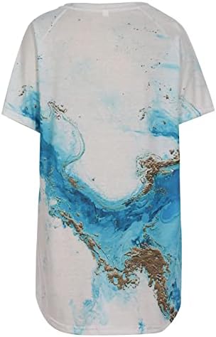 Jesen ljetna bluza Tee za teen djevojke s kratkim rukavima odjeća za pamučnu postrojbu za čamac Grafički