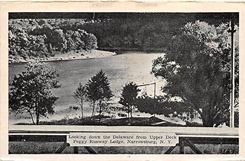 Gledajući dole do rijeke Delaware iz Gornje palube Peggy Rowneway Lodge Narkowburg, New York, Razglednica