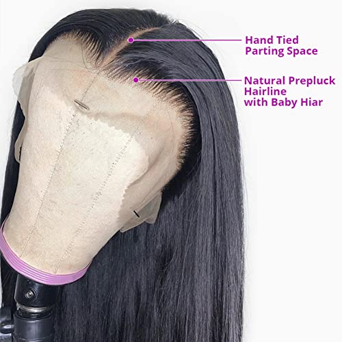 Ravne čipkaste prednje perike ljudska kosa 13x4 HD prozirne čipkaste prednje perike za crne žene bez sjaja