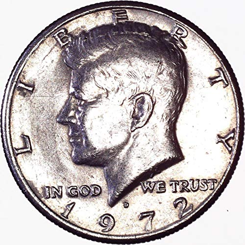 1972 D Kennedy Polu dolar 50C o necrtenom