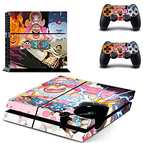 Anime jedan i dva komada Luffy Zoro Sanji Ace PS4 ili PS5 naljepnica za kožu za Sony PlayStation 4-5 konzolu i 2 kontrolera PS4 ili PS5 kože Vinyl-V259
