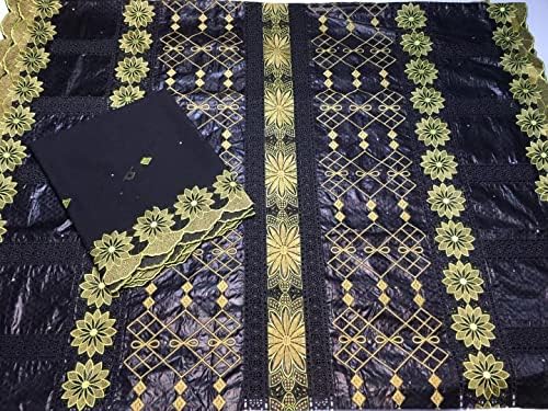 Ceblace je stigao Bazin Riche čipkasta tkanina sa afričkom mrežastom čipkastom tkaninom 5+2 Yards Afrička