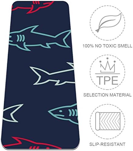 Siebzeh Whale Fish Premium Thick Yoga Mat Eco Friendly Rubber Health & amp; fitnes Non Slip Mat za sve vrste