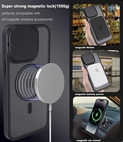 Magnetska futrola zaštitne poklopce Chitri kamere, kompatibilan sa iPhone 14 pro maksimalnom futrolom sa