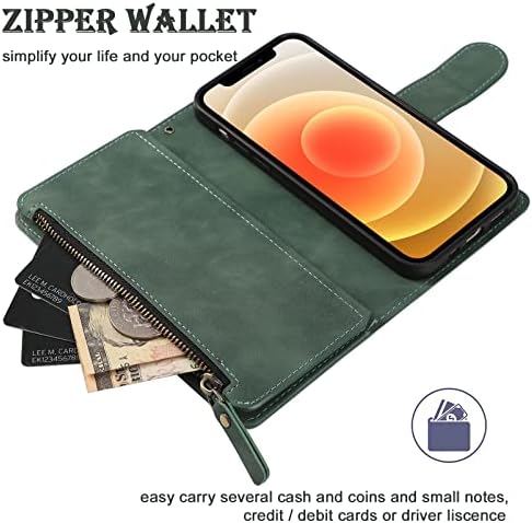 RANYOK torbica za novčanik kompatibilna sa iPhoneom 13 Pro, Premium PU kožnom zatvaračem Folio novčanik RFID Blokiranje sa magnetnim zatvaračem za zapešće ugrađena zaštitna torbica za postolje