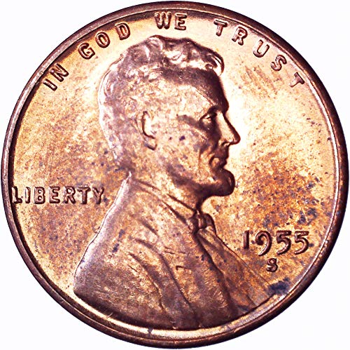 1955 s Lincoln pšenica Cent 1c vrlo dobro