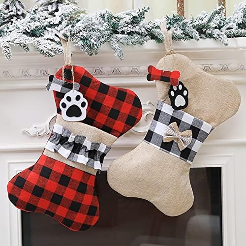 Nekoliko božićne ukrase čarape za ukrašavanje kućnih ljubimaca Božićne čarape Poklon biserni perle Garland