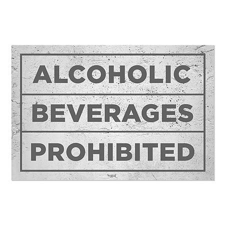 CGsignLab | Alkoholna pića zabranjena -Basic siva prozori se pričvršćuje | 27 x18