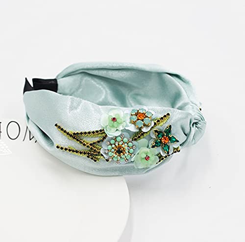 QTMY Fashion Headbands Crystal Gemstone flower hair Accessories Head Band Fashion Headwear za žene,717light