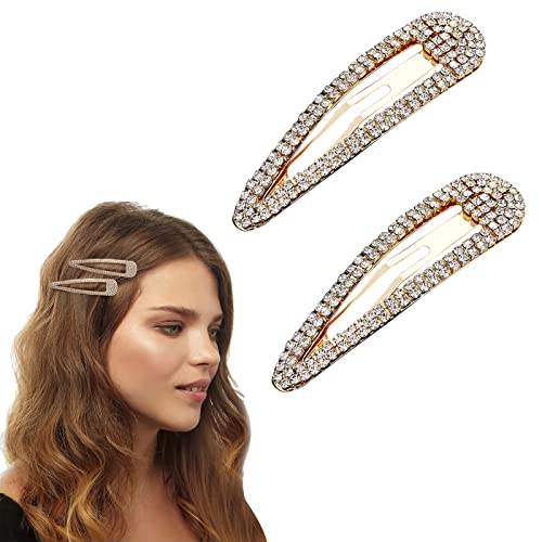 Snap Diamond za kosu za kosu za žene za žene BLING HASE CHIPS ručno rađene kose Barrettes Glitter Kristal
