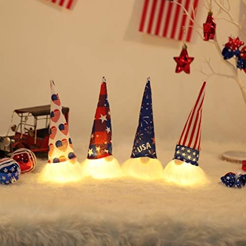Steroza Dan neovisnosti GNOME VETERANS DAN NISSE DWARF TOMTE Švedski ELF sa LED svjetlom