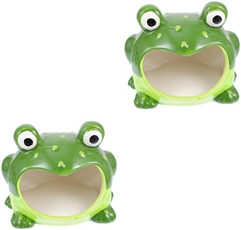 Ipetboom 2pcs za materijal Mali kućni ljubimac Cage Clipter Frog Bath Gvineja Cartoon Cave Hamster Gerbils