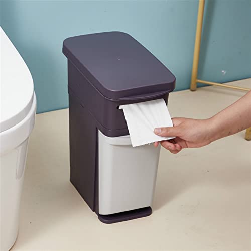 Dypasa Recikliranje smeća 2 sloj kućica za pohranu kupatilo kupatilo kanta za otpad s wc četkicom od papira papirnog raspršivača dušta uski prostor za uski prostor Organizer, 3 boje Kuhinja Kantu za smeće