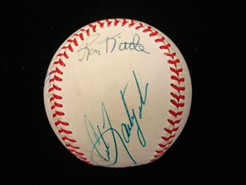 Fred Lynn Ron Kittle Carl Yastrzemski potpisao je 1983. bejzbol all-zvjezdica W / hologram - autogramirani