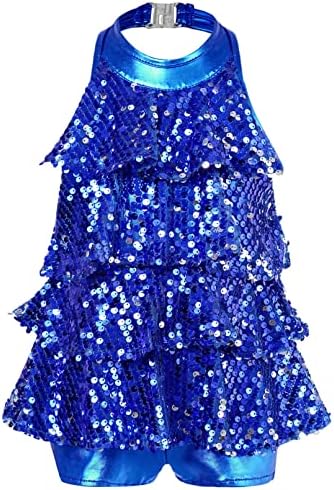 Runqhui Dječje djevojke, plesne haljine bez rukava Tassel Latin Jazz Mini haljina Stage performanse plesnežje kostim