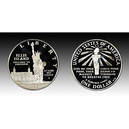 1986 S 1986 Statut Liberty Ellis Island Silver Commemorativni dolar $ 1 Dokaz američke minte