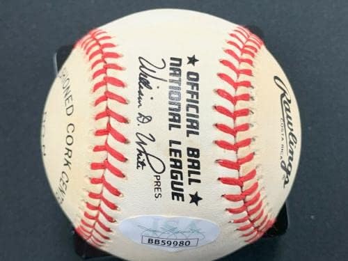 Hank Aaron & Willie potpisani su autogramirani William White N.L Baseball JSA loa z - autogramirani bejzbol